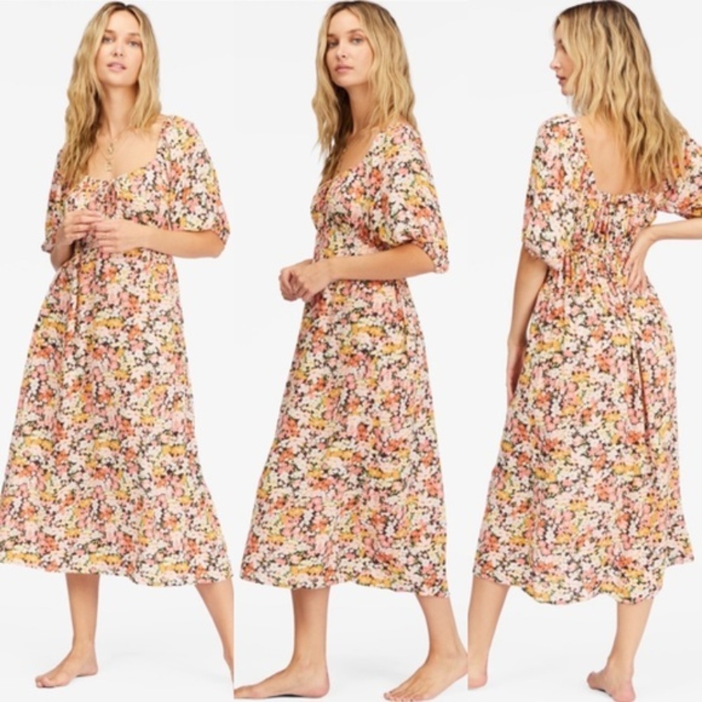 Billabong True Romance Midi Dress Size Large